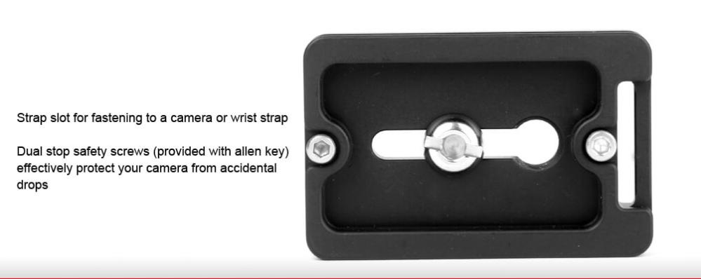 Sunwayfoto DP-60R Snabbplatta 60mm Arca Swiss