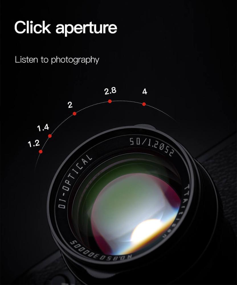 TTArtisan 50mm f/1.2 Objektiv APS-C för Fujifilm X