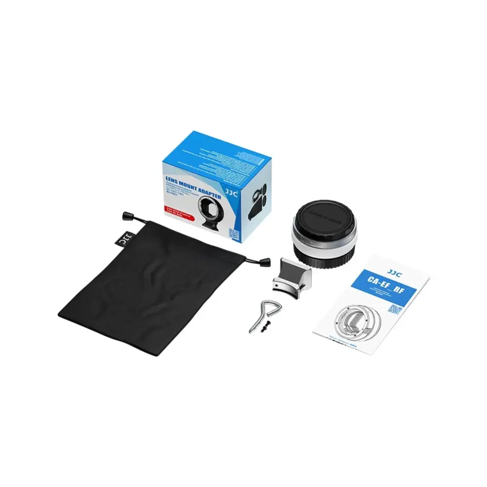 JJC Elektronisk objektivadapter hvit fra Canon EF/EF-S til Canon RF-kamerahus