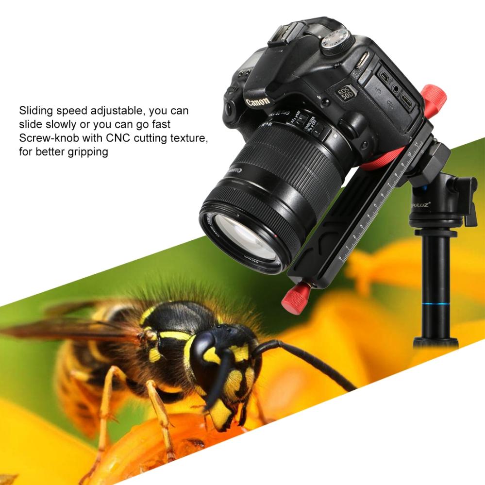 Puluz Makroplatta med skjutreglage för närbildsfotografering