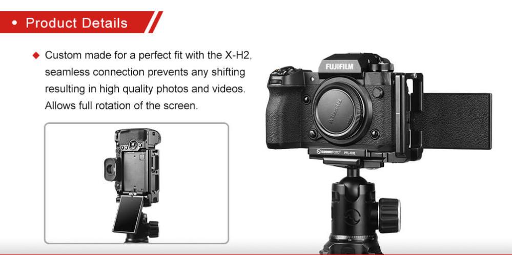 Sunwayfoto L-Bracket för Fujifilm X-H2/X-H2S