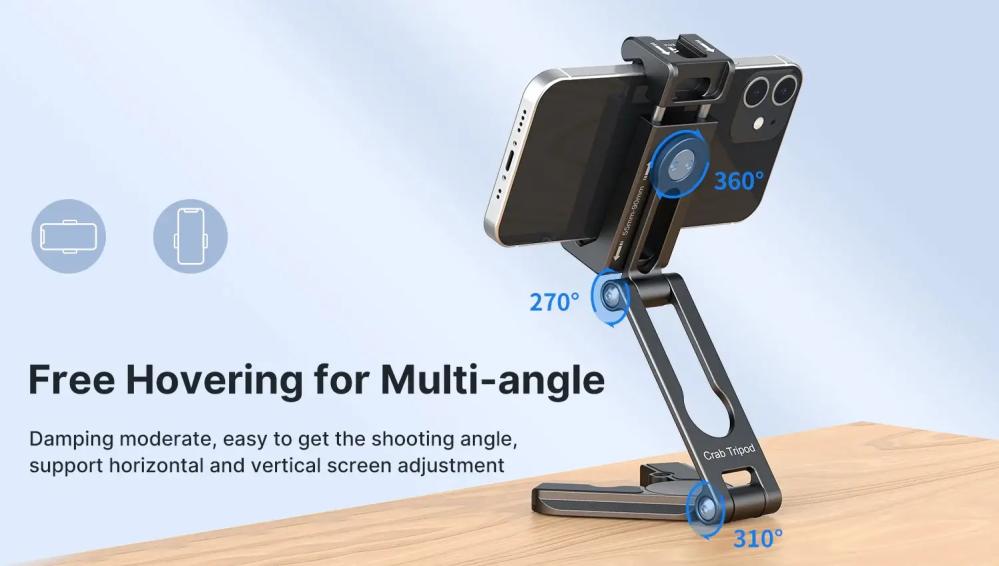 Ulanzi HP004 Mobilhållare av metall i krabbdesign