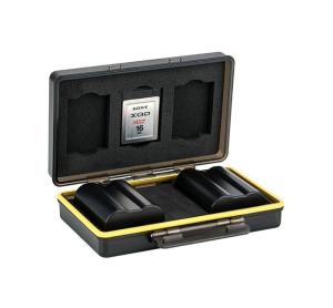 JJC Batteri & minneskortask 3xXQD olika batterimodeller