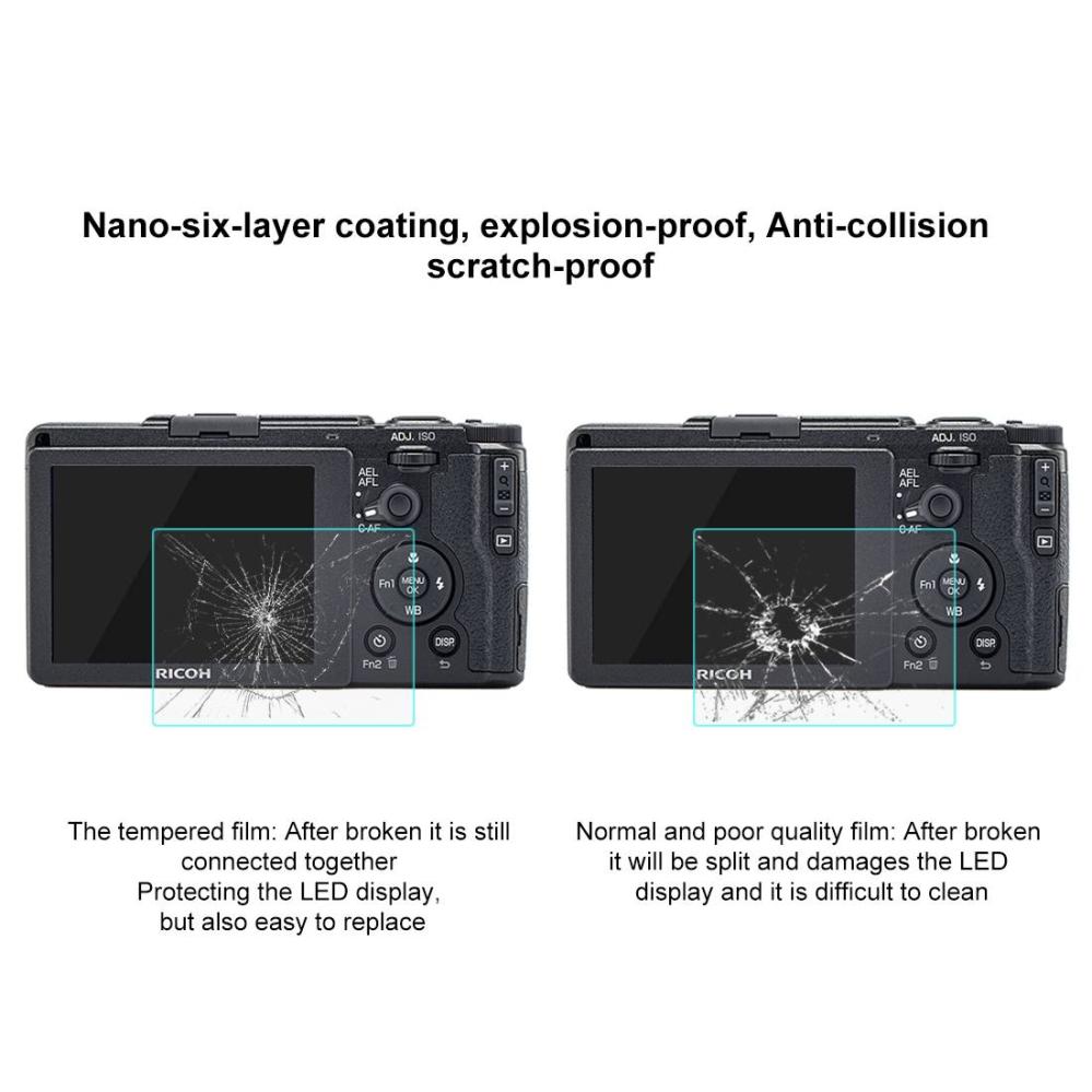 Puluz Skärmskydd 9H för Ricoh GR III av härdat glas