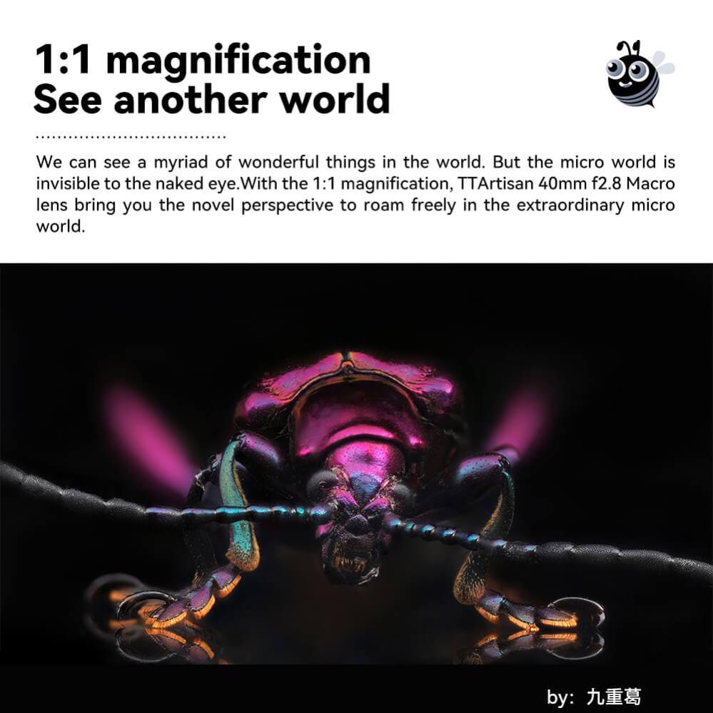 TTArtisan 40mm f/2.8 APS-C Makroobjektiv för Nikon Z