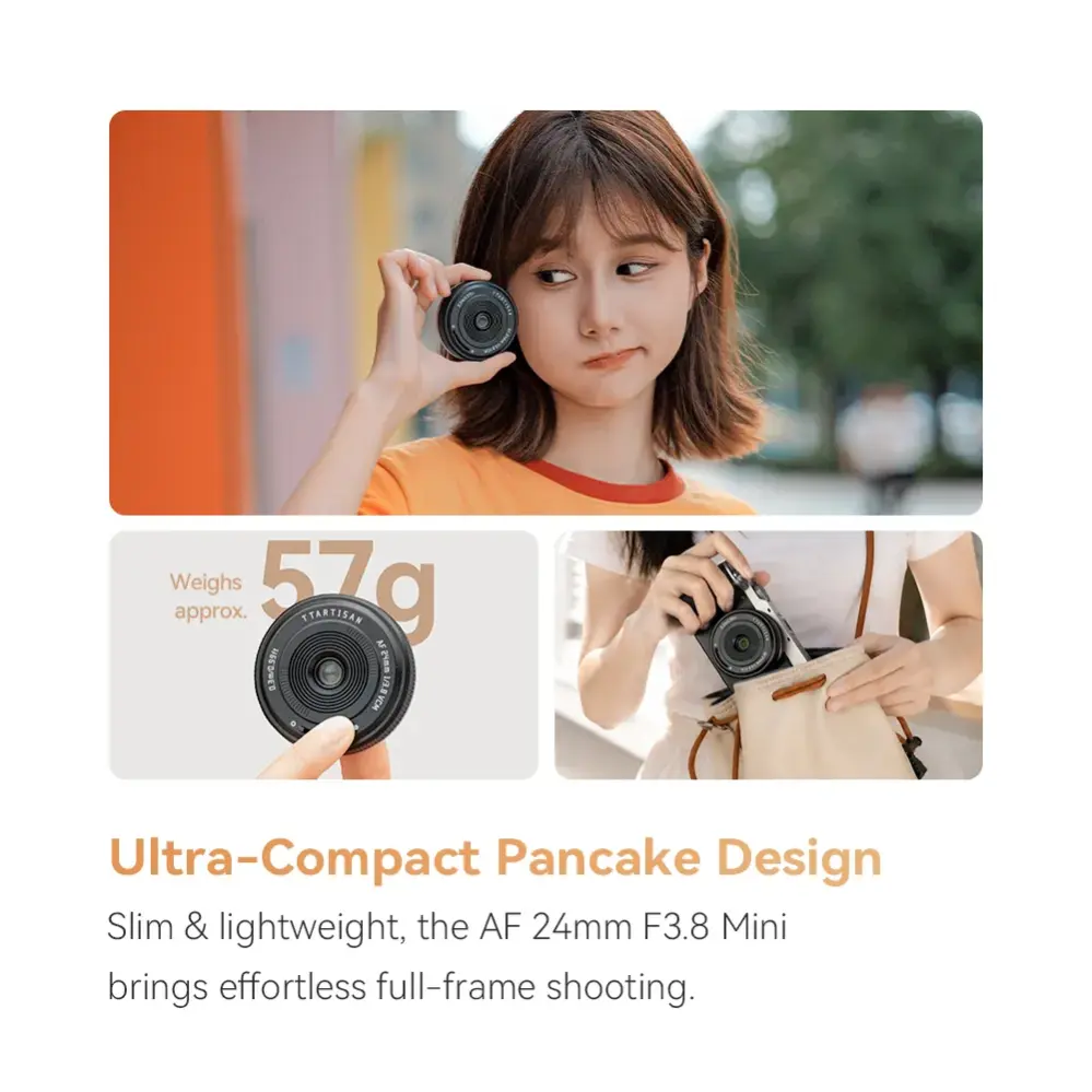 TTArtisan AF 24mm f/3.8 Mini til Sony E fullformat