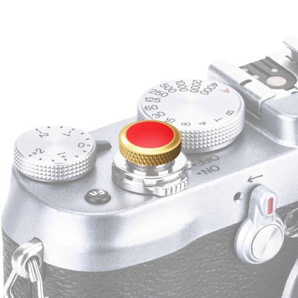 JJC Deluxe avtryckarknapp - Guld & Röd