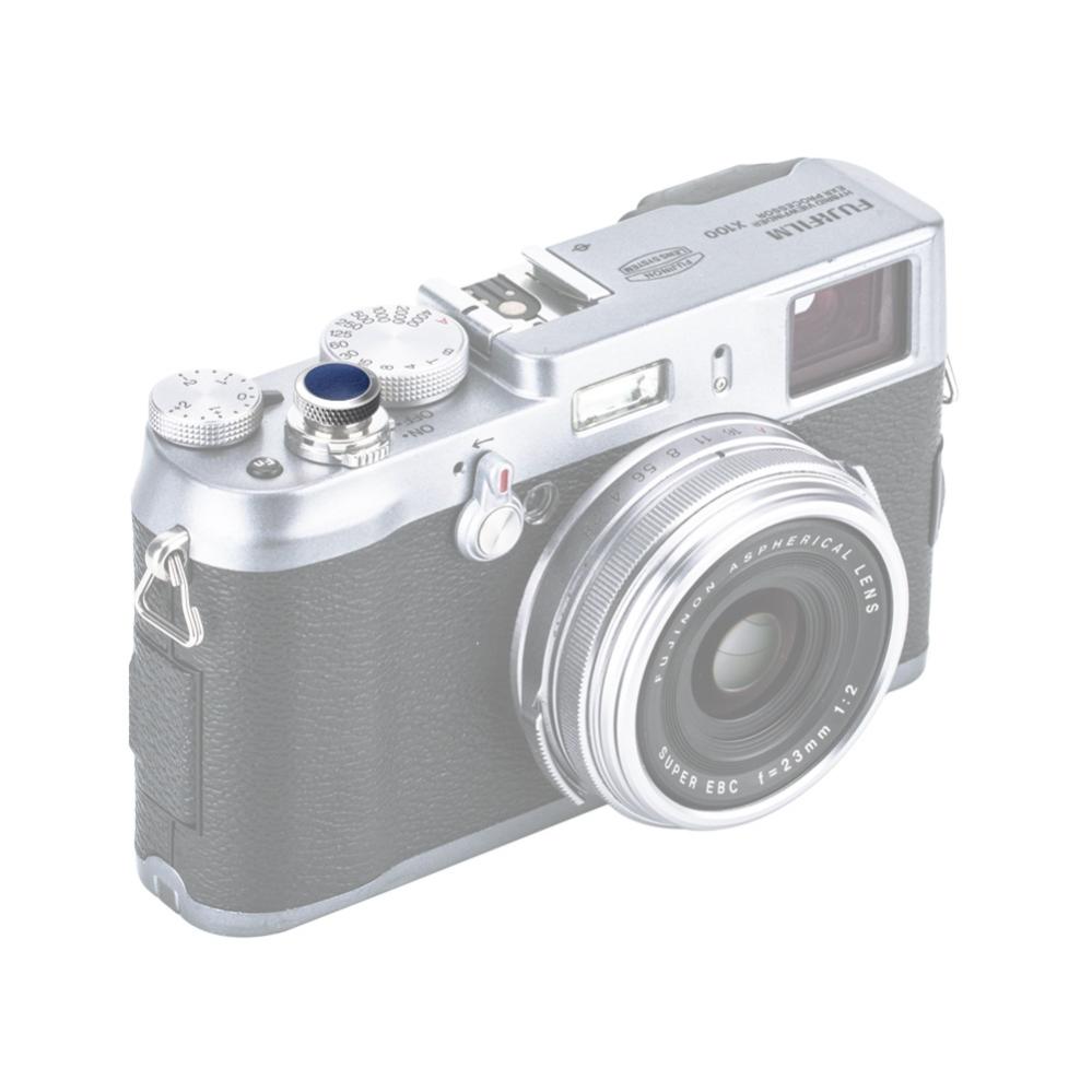 JJC Deluxe avtryckarknapp - silver och blå