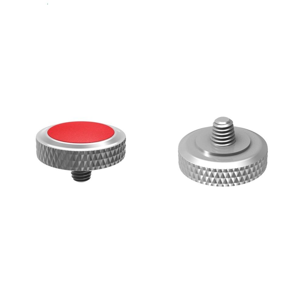 JJC Deluxe avtryckarknapp - silver och röd