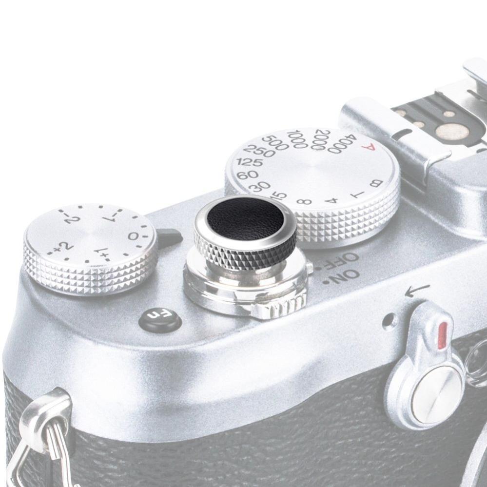 JJC Deluxe avtryckarknapp - silver och svart