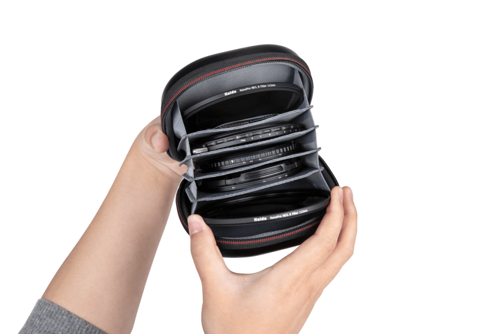 Haida filtertaske til sikker opbevaring af 5 kamerafiltre med maks. 112 mm