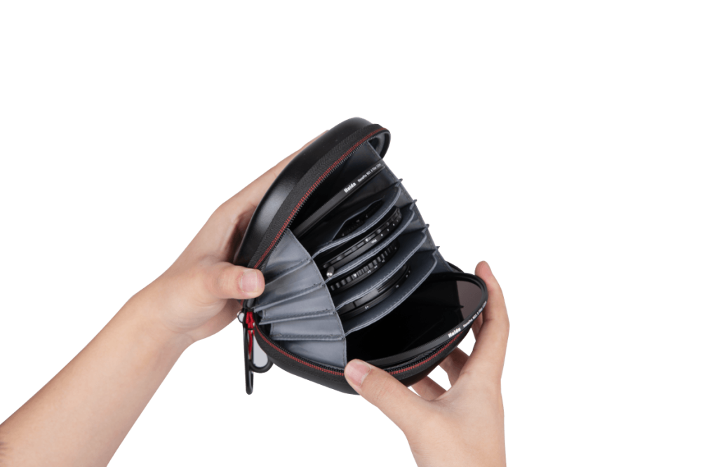 Haida filtertaske til sikker opbevaring af 5 kamerafiltre med maks. 112 mm