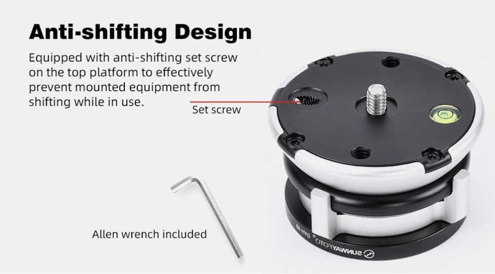 Sunwayfoto DYH-68 Nivelleringshuvud 15 grader