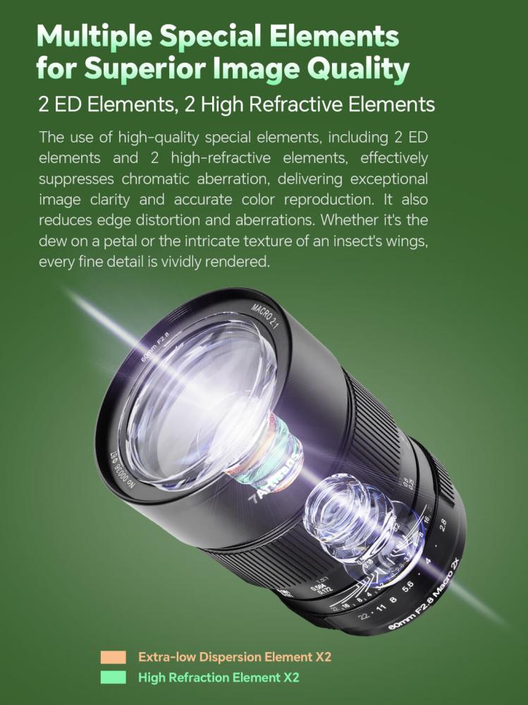 7Artisans 60mm f/2,8 Makro 2x objektiv til Nikon Z (Fullframe)