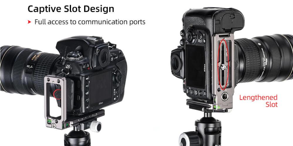 Sunwayfoto L-Bracket universal för systemkameror Arca Swiss QD-hål