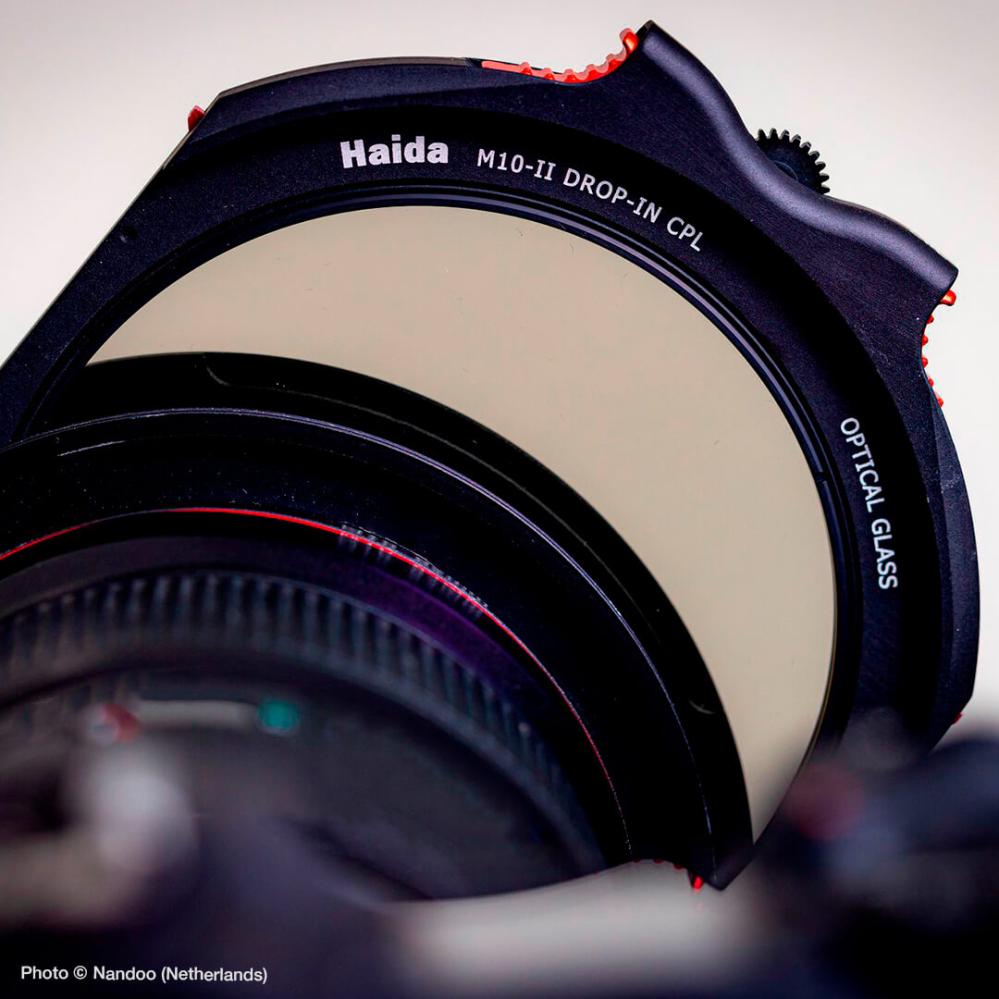 Haida M10-II filterholder 52 mm med CPL Drop-In og adapterring til 100 mm