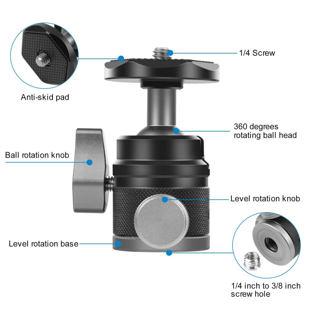 Puluz Liten kulled för mobilhållaren eller mindre kamera