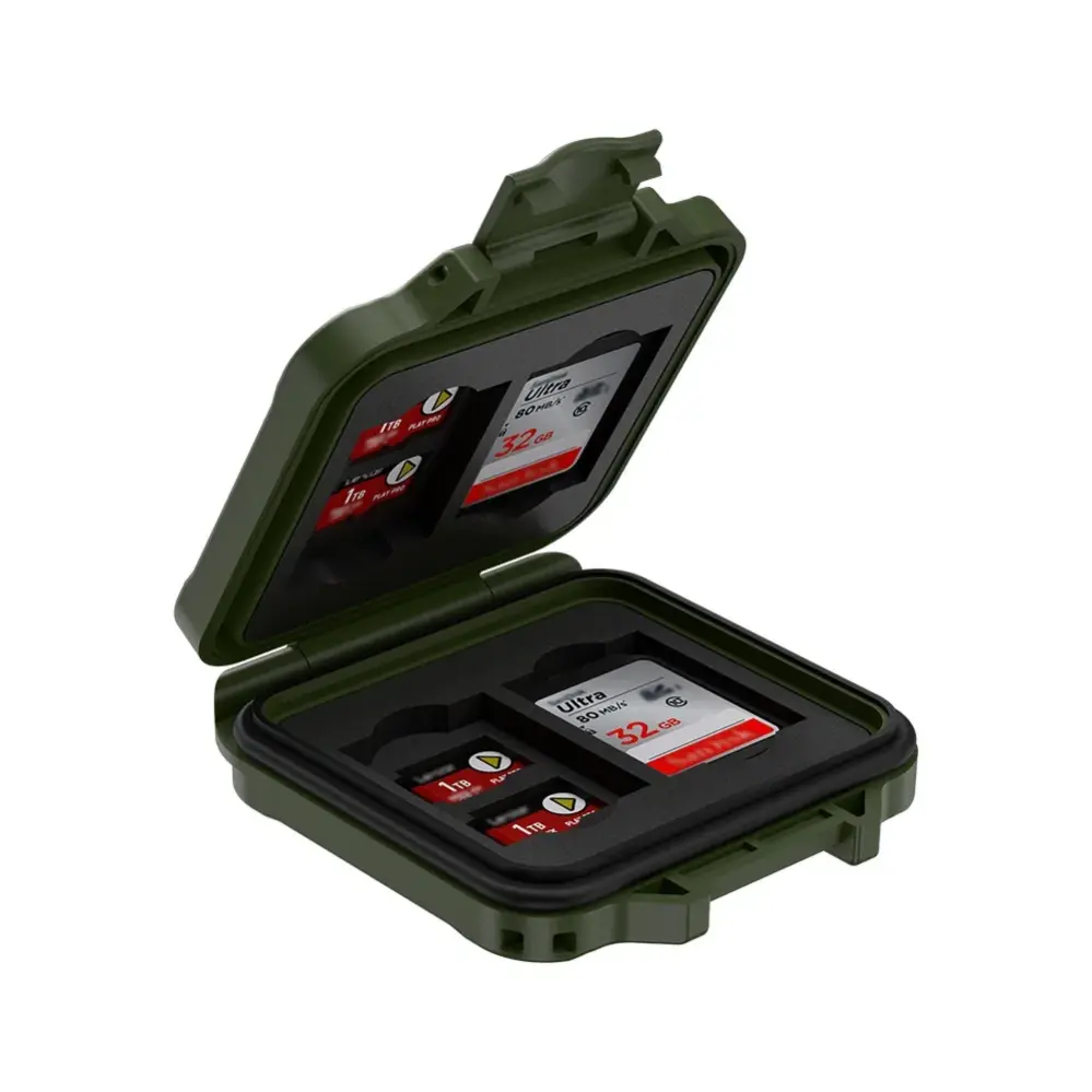 JJC MCR-ST12 hukommelseskortetui til 4 SD & 8 microSD