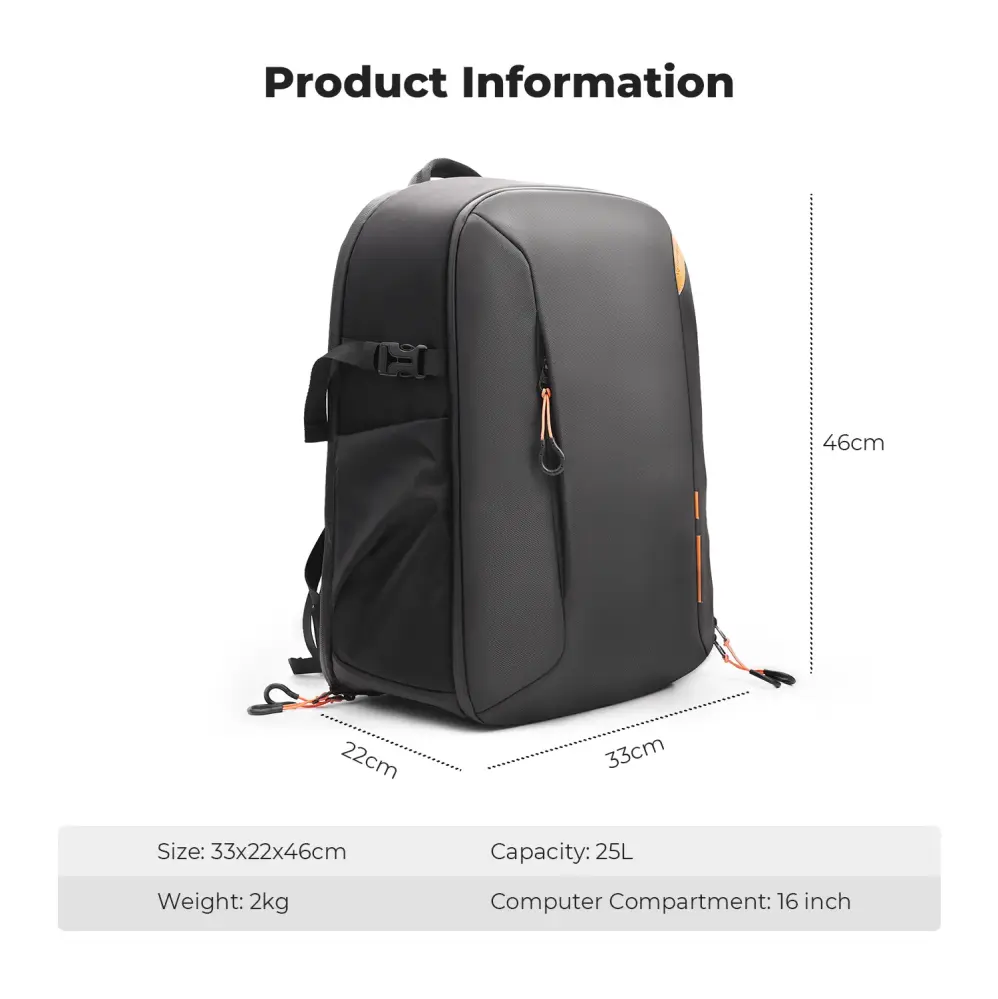 K&F Concept Kameraryggsäck 25L – säker, smart och rymlig för fotoresor