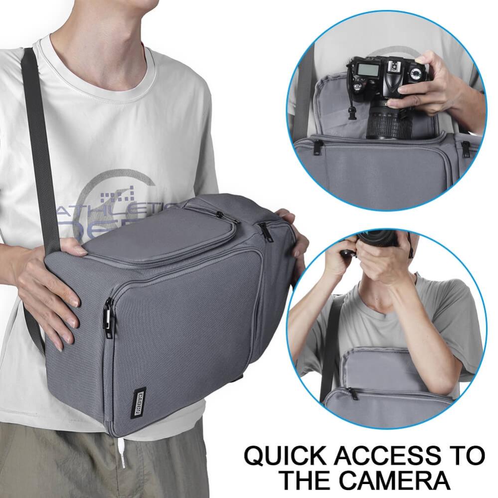 Caden D15 Kameraväska Sling för Systemkameran grå