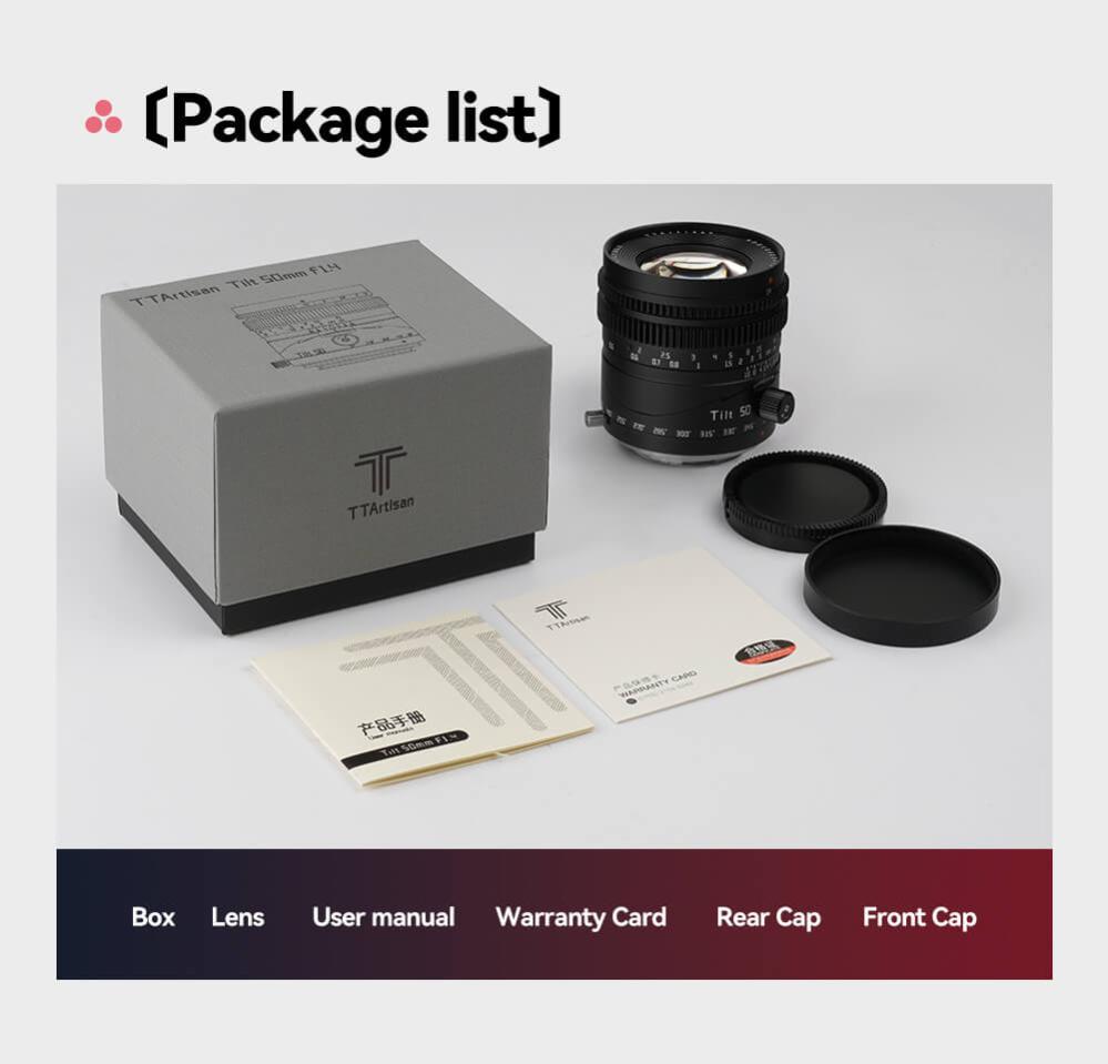 TTArtisan Tilt 50mm f/1,4 objektiv til Canon RF fullformat