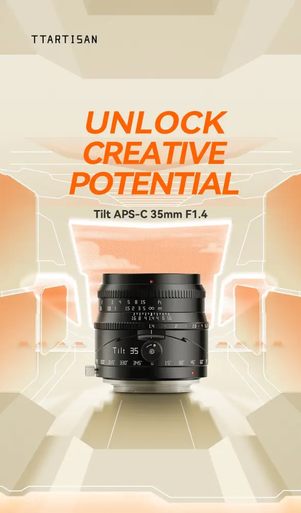 TTArtisan Tilt 35mm f/1.4 APS-C objektiv för Sony E