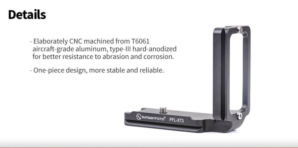 Sunwayfoto L-Bracket för Fujifilm X-T3