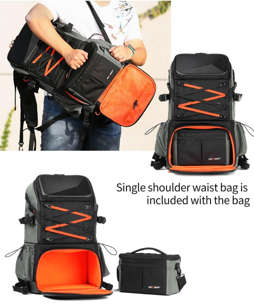 K&F Concept Kameraryggsäck Pro 33 liter med midjebälte
