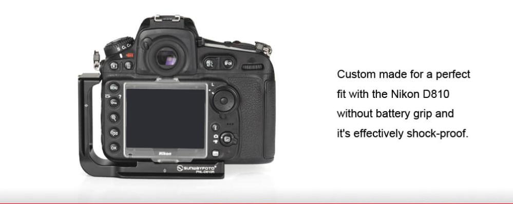 Sunwayfoto L-Bracket för Nikon D810/D800/D800E