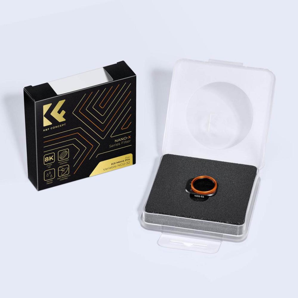 K&F Concept variabelt ND-filter ND2–ND32 1–5 stop til DJI Mini 4 Pro