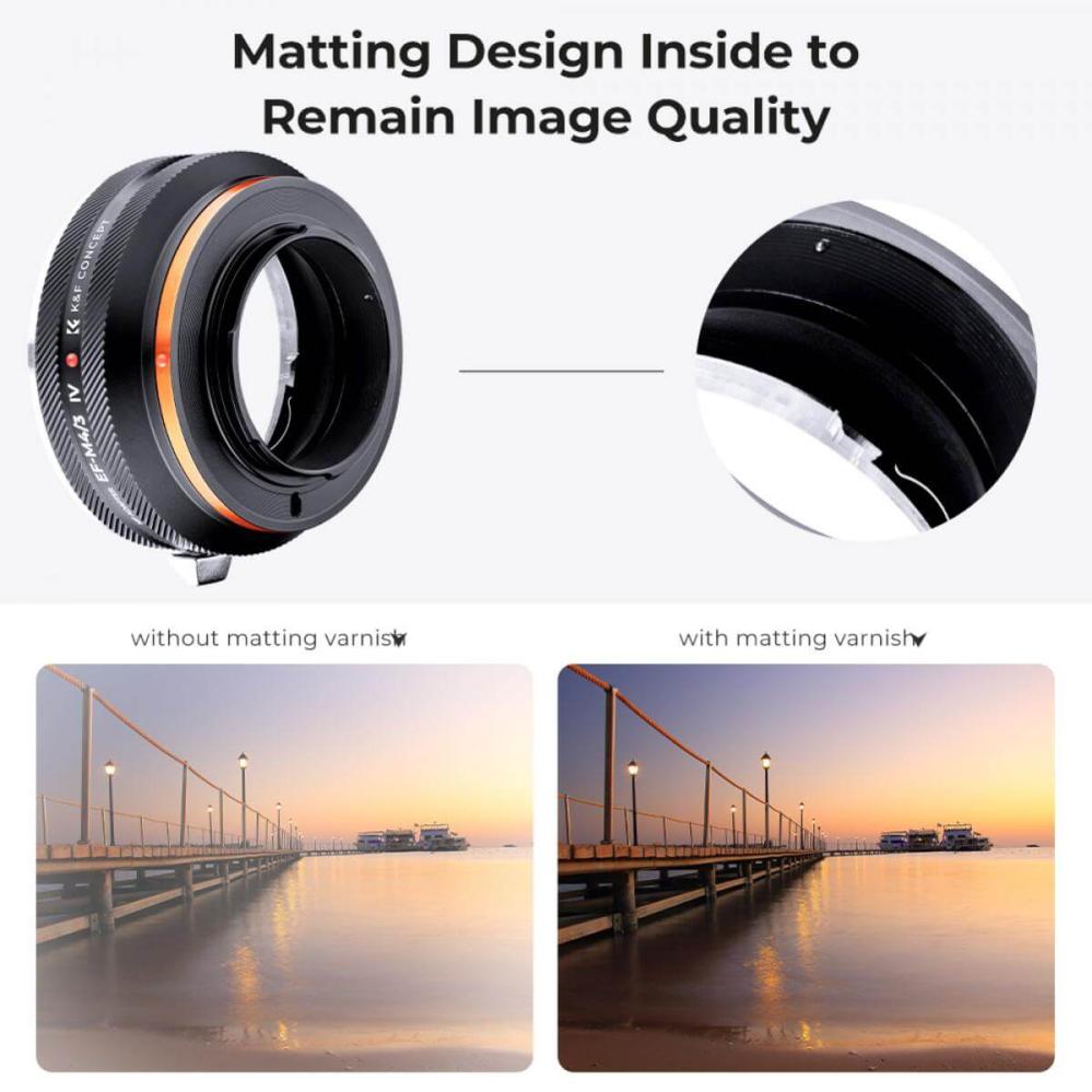 K&F Concept Objektivadapter IV Pro till Canon EF-objektiv för Micro 4/3