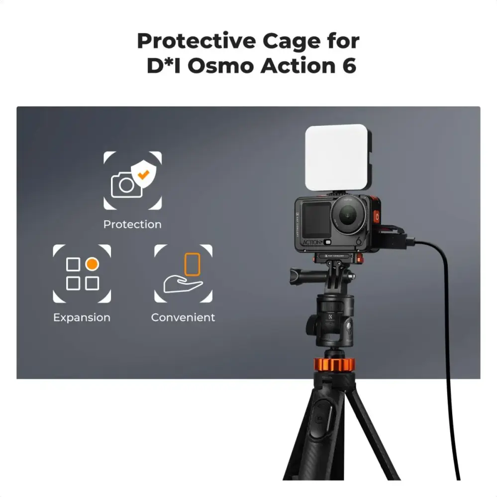 K&F Concept kamerakehikko DJI Osmo Action 6:lle