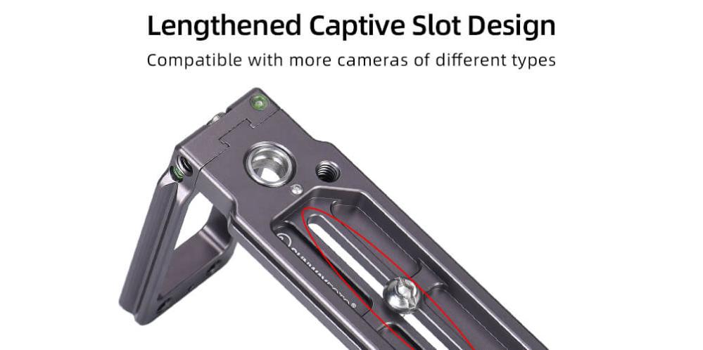 Sunwayfoto L-Bracket universal för systemkameror Arca Swiss QD-hål