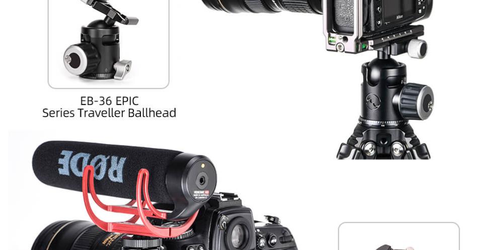 Sunwayfoto L-Bracket universal för systemkameror Arca Swiss QD-hål