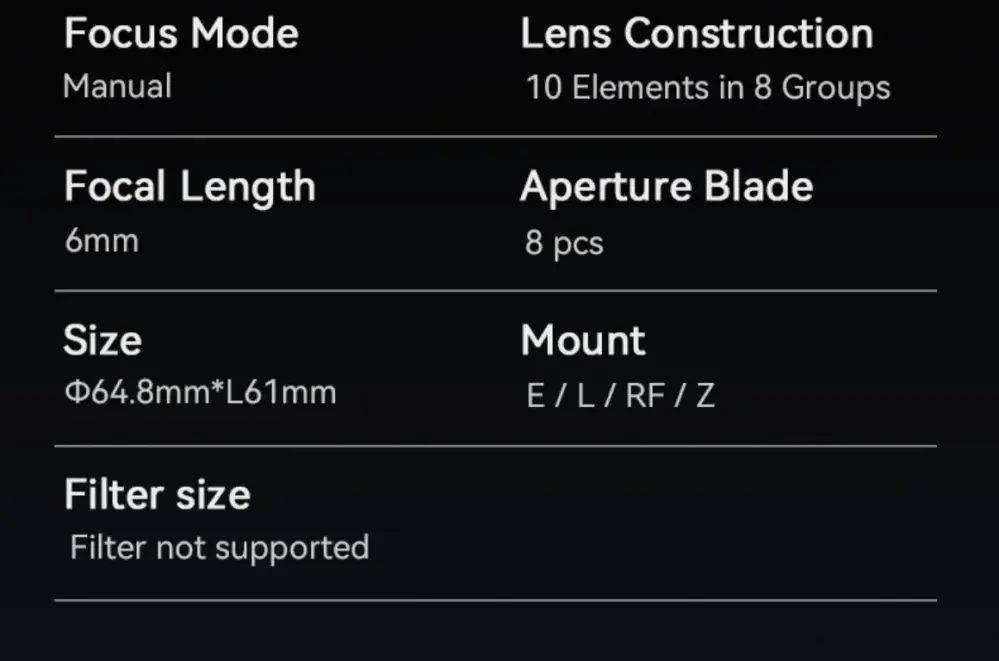 AstrHori 6mm f/2,8 Fisheye til Nikon Z (Fullformat, cirkulært billede)