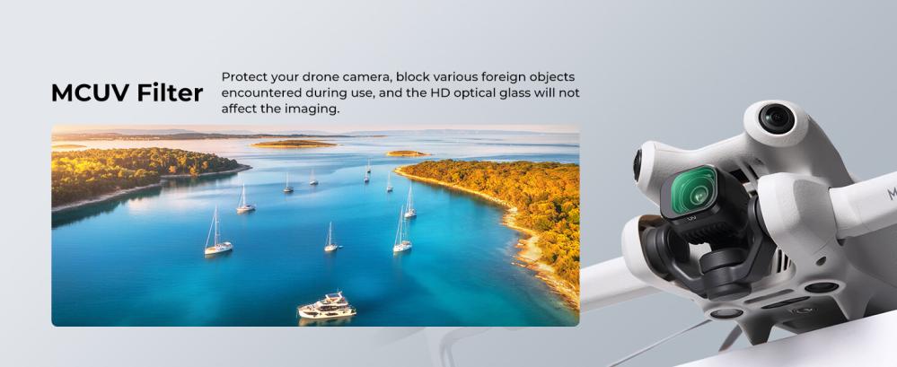 K&F Concept 4-pak filterkit til DJI Mini 4 Pro: UV, CPL, ND2–32, ND32–512