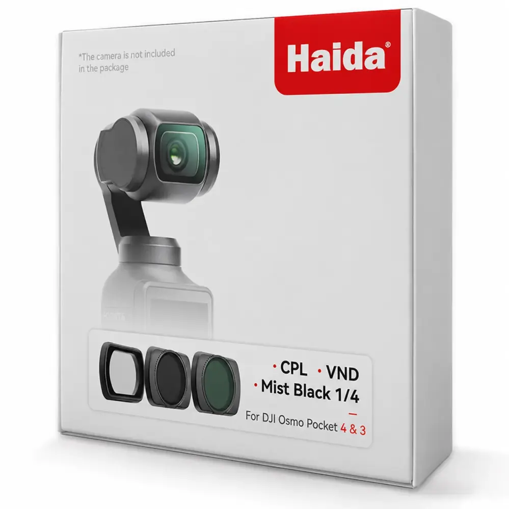 Haida NanoPro magnetisk filterpakke til DJI Osmo Pocket 3 & 4 (3-pak)