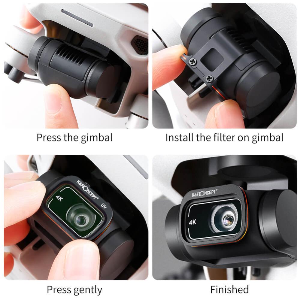 K&F Concept 6-i-1 filterkit til DJI Mavic Mini 1/2 – ND8–ND64, CPL & UV