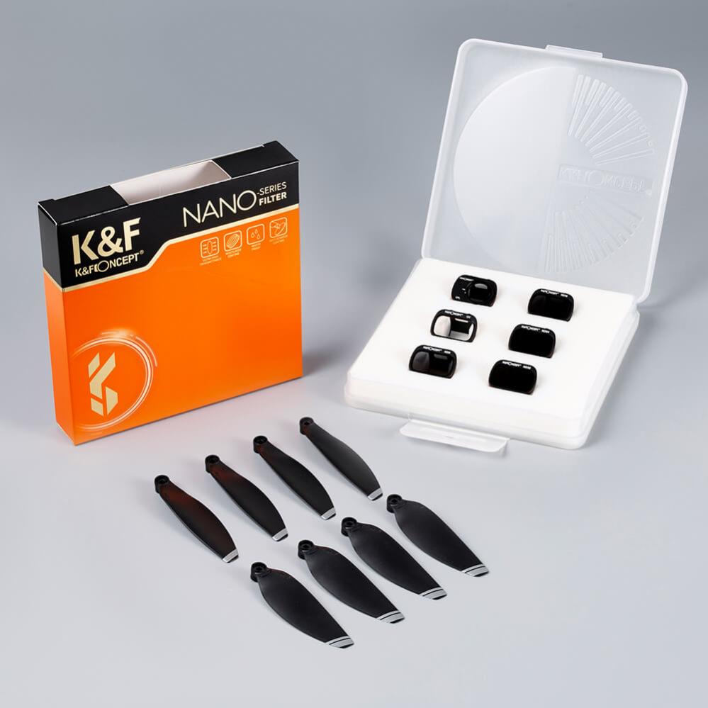 K&F Concept 6-i-1 filterkit til DJI Mavic Mini 1/2 – ND8–ND64, CPL & UV