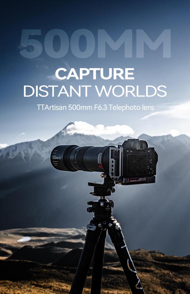 TTArtisan 500mm f/6,3 til Fujifilm X (full-frame)