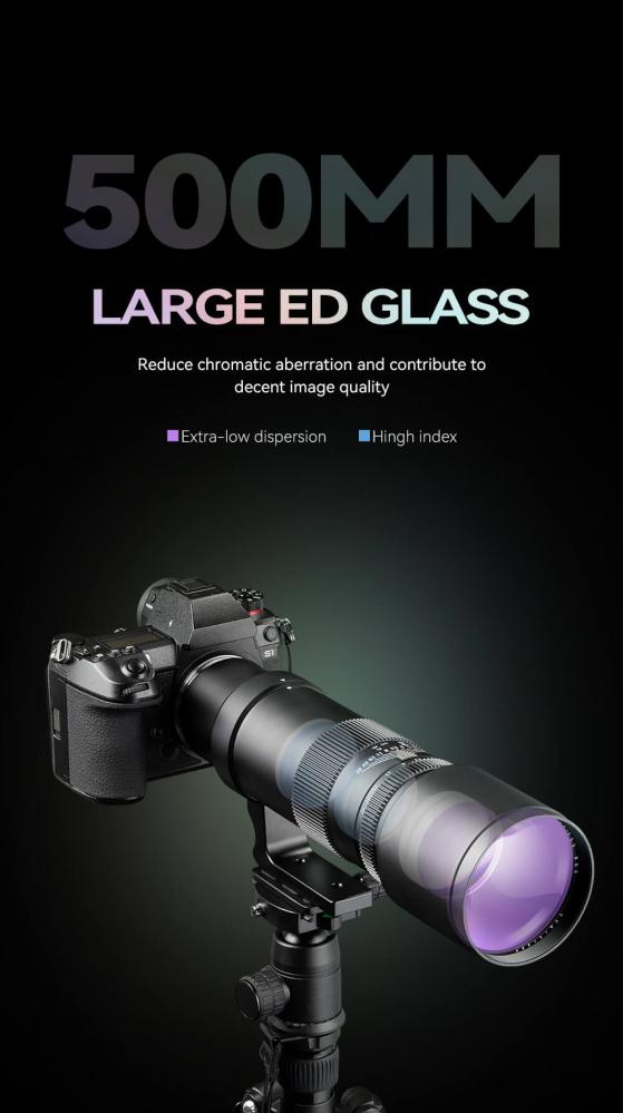 TTArtisan 500mm f/6,3 til Fujifilm X (full-frame)