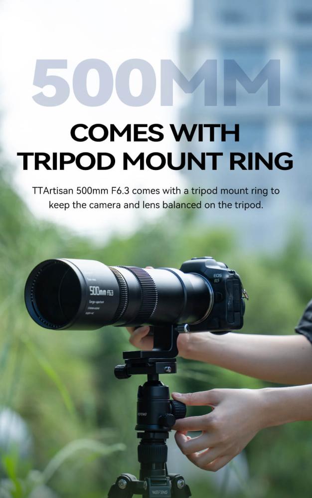 TTArtisan 500mm f/6,3 til Fujifilm X (full-frame)