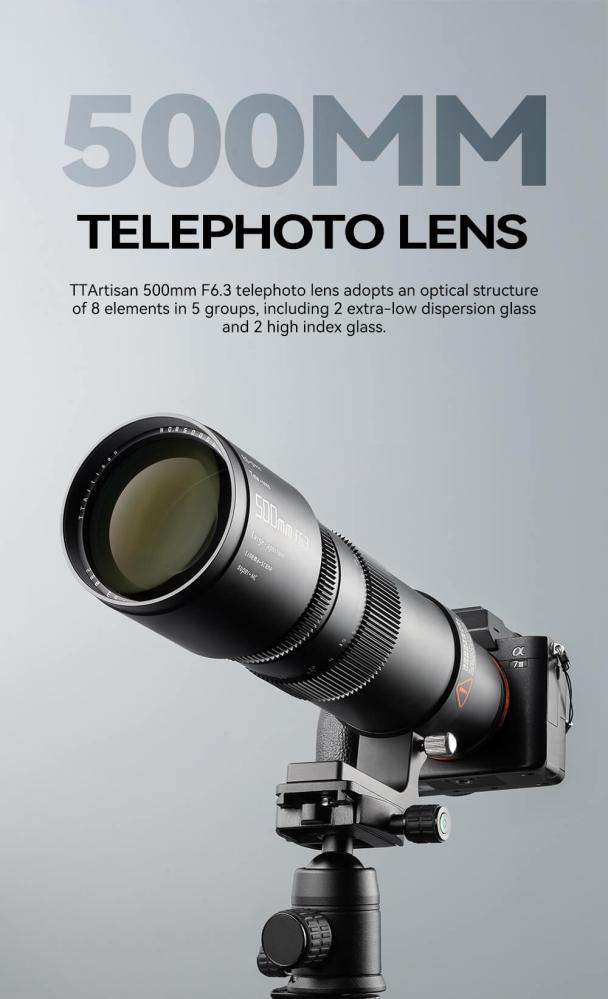 TTArtisan 500mm f/6,3 til Fujifilm X (full-frame)
