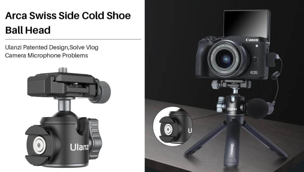 Ulanzi U-80L Kulled med blixtskofäste & Arca