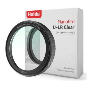Haida NanoPro U-LR Clear-filter til Fujifilm GFX100RF &ndash; Ultralav refleksion