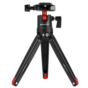 Puluz mini bordstativ med kuglehoved &ndash; justerbar h&oslash;jde 11&ndash;21 cm