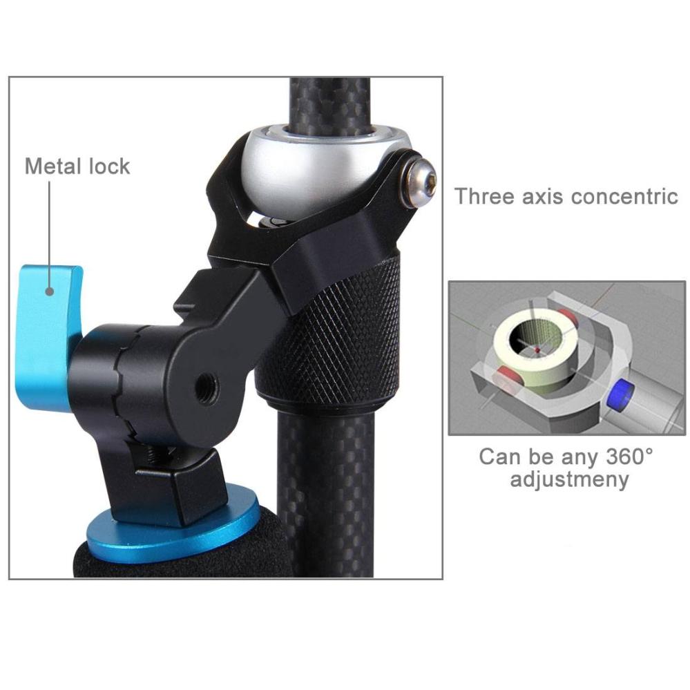 Puluz Handhållen kolfiber stabilisator för systemkameror 27-37cm