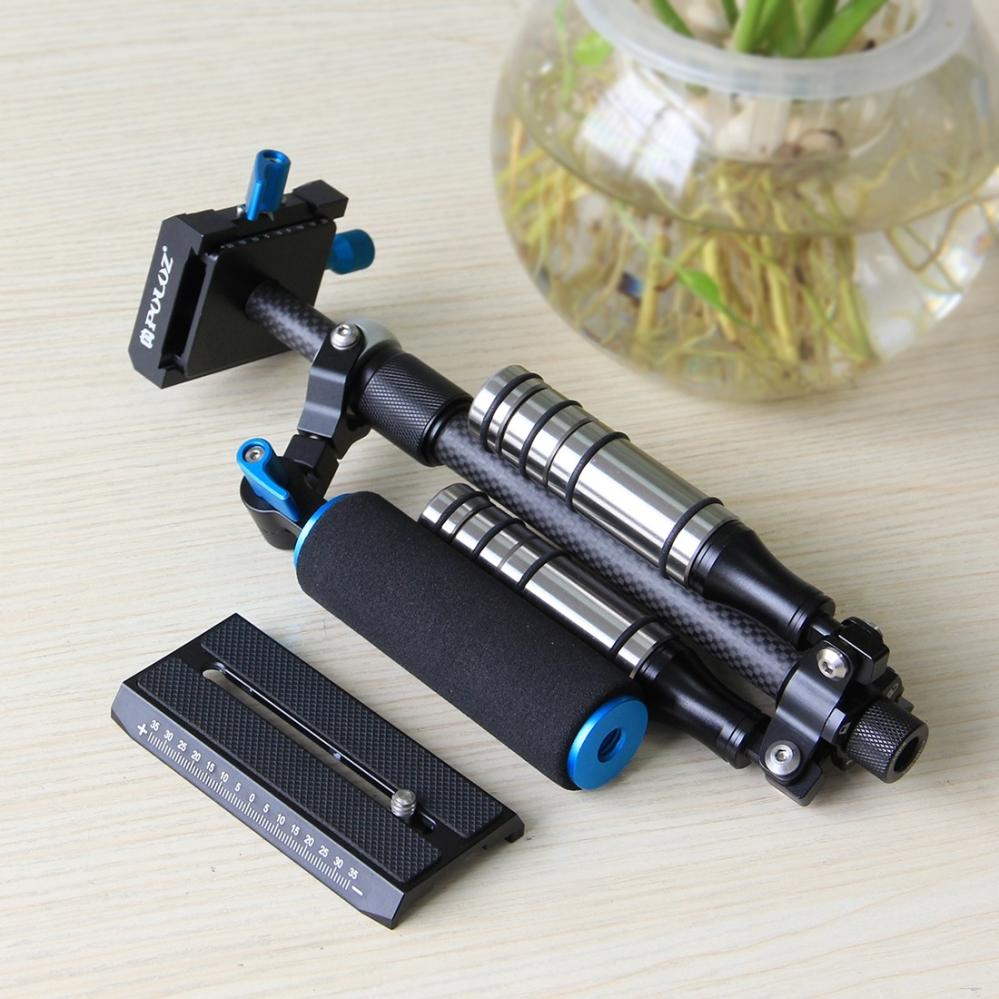 Puluz Handhållen kolfiber stabilisator för systemkameror 27-37cm