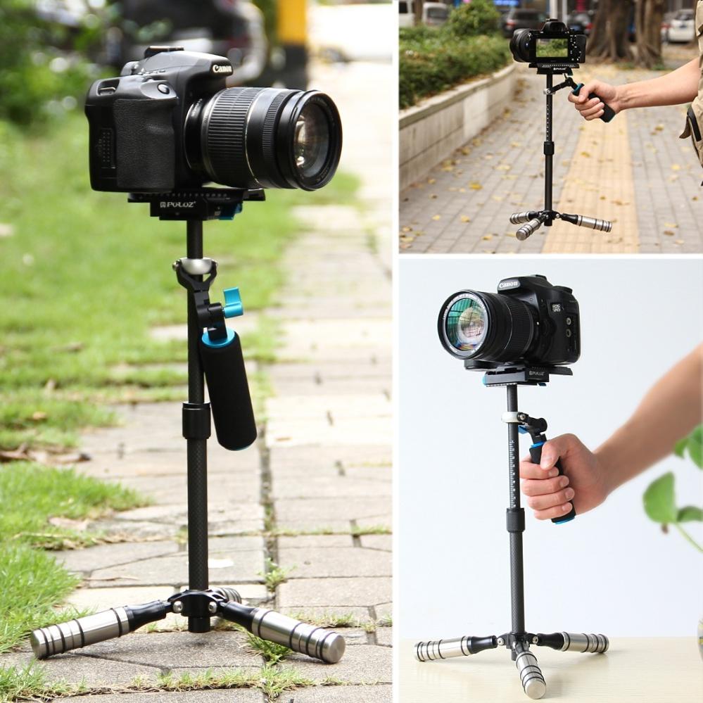 Puluz Handhållen kolfiber stabilisator för systemkameror 27-37cm