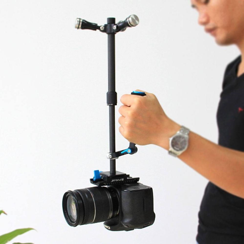 Puluz Handhållen kolfiber stabilisator för systemkameror 27-37cm